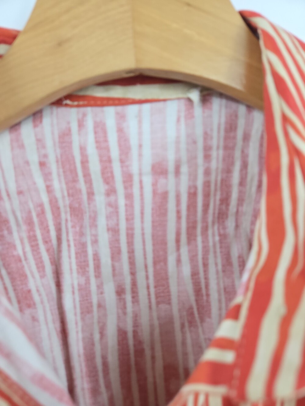 Anthropologie Exquise The Tobie Shirt Dress Striped Red Button Midi - Picture 3 of 16